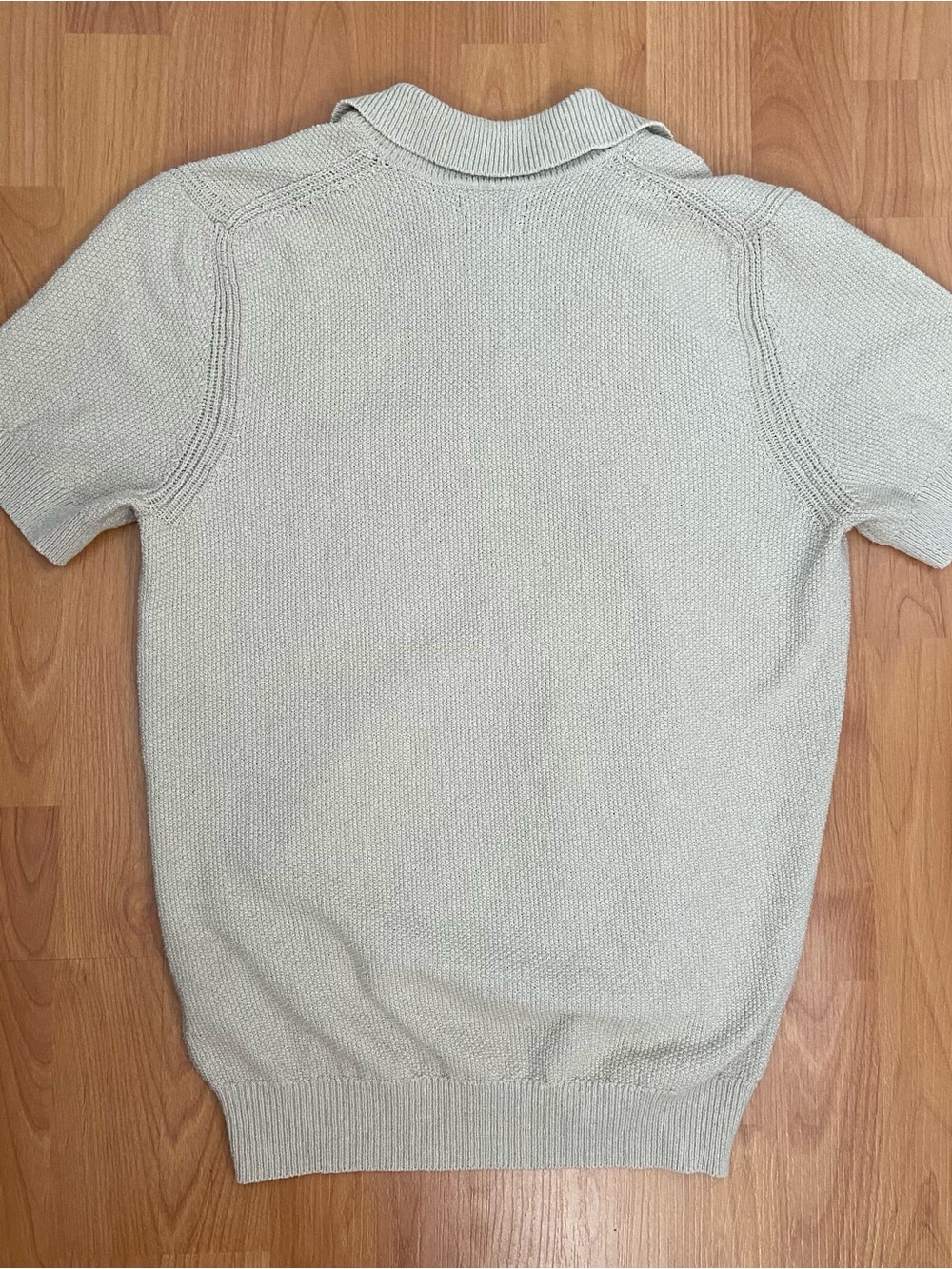 Massimo Dutti Costal Preppy Cream Knit Polo Shirt Men’s Medium - Picture 2 of 9